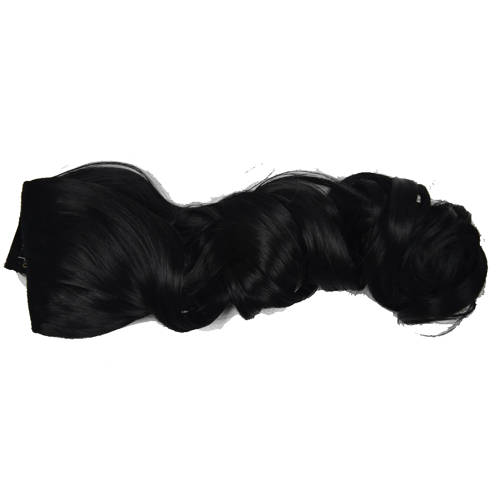 TOPREETY Synthetic Hair Fiber Heat Resistant 120gr Wavy 5 clips clip in Hair Extensions 5002