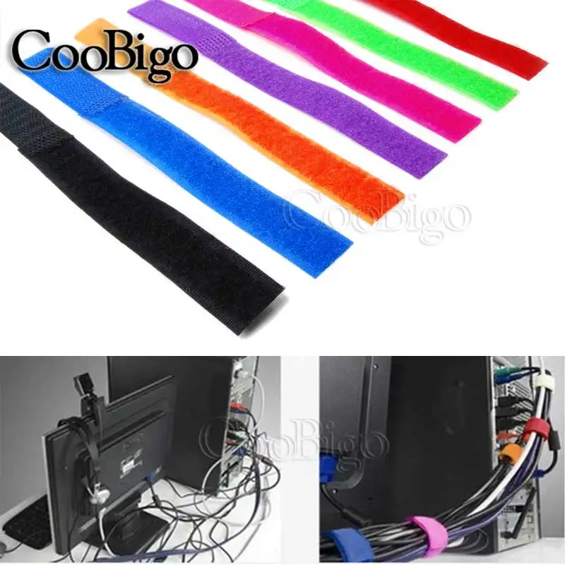 

10pcs Office Desk Accessories Cable Ties Organizers Fastener Strap Magical Tape Hook and Loop Cable Holder Wire Organiser