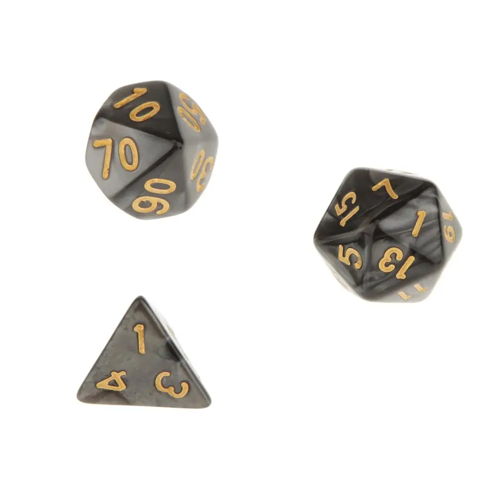 DND Dados RPG MTG 보드 게임용 다면체 주사위, 혼합 색상 주사위 세트 및 주사위 컵, D20, D12, D10, D8, D6, D4, 7 개