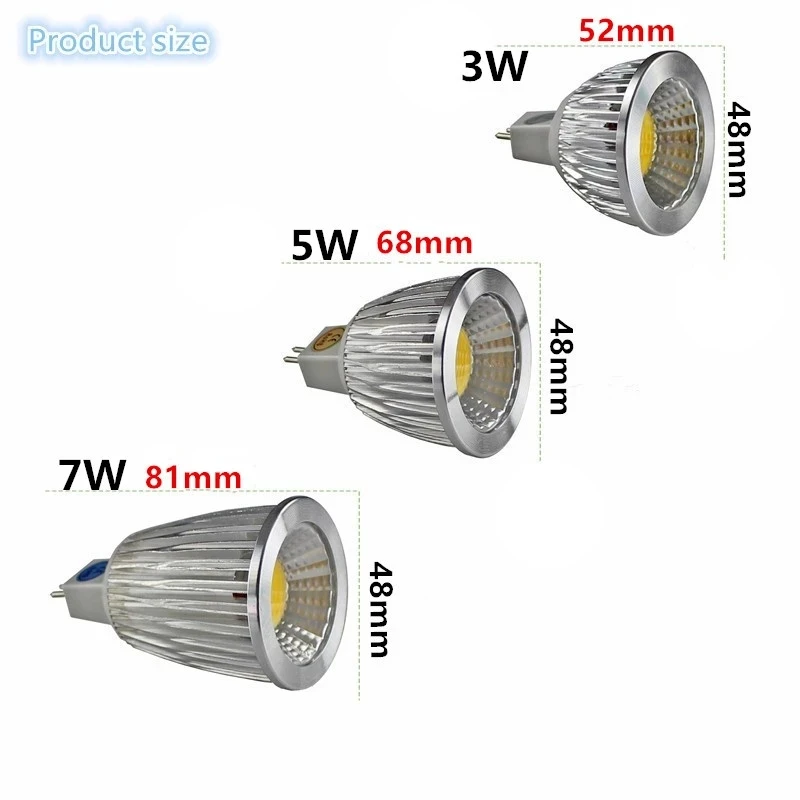 5 szt. Nowa wysokiej dioda LED dużej mocy lampa MR16 GU5.3 shock 3W 5W 7W dmuchany reflektor ciepły czysty chłodny biały MR 16 12V lampa GU 5.3 220V