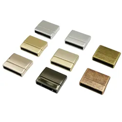 Aaazee 3 Sets 20mmx3mm Inner Hole Copper Magnetic Closure Connectors for Making Jewelry Art Crafts, Bracelet End