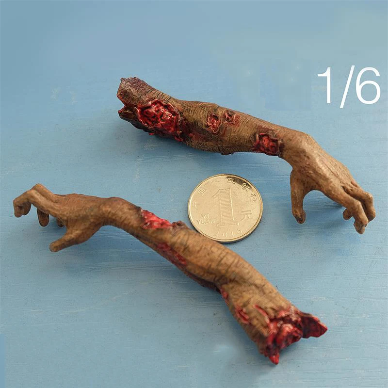 Hot Sales 1/6th 3ATOYS The Walking Dead Zombie Hands Arms For Doll Soldier Scene Components