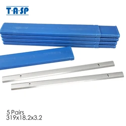 TASP 5 Pairs 319mm HSS Thickness Planer Blade 319 x 18.2 x 3.2 mm Wood Planer Knife for JET JWP-12 Ryobi AP13 ETP1531AK Erbauer