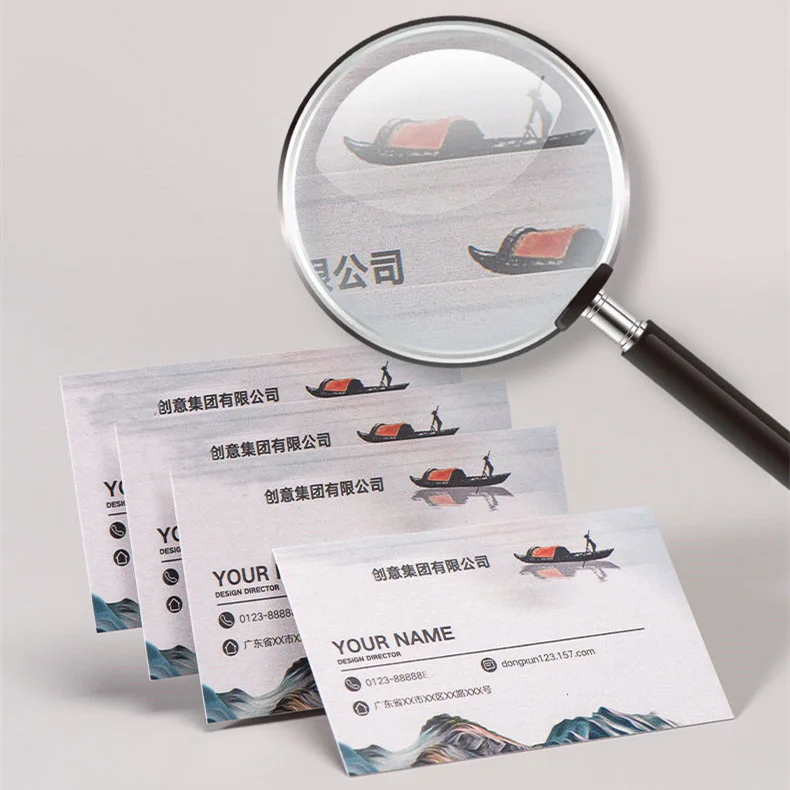 500 قطعة التوصيل المجاني تصميم مجاني مخصص 300gms شعار الطباعة بطاقة الأعمال ، على الوجهين والطباعة بالألوان الكاملة