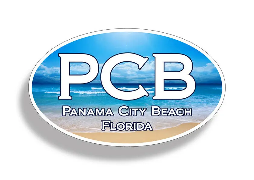 

Panama City Beach PCB Sticker Car Cup Window Bumper FL Florida Ocean Oval Decal