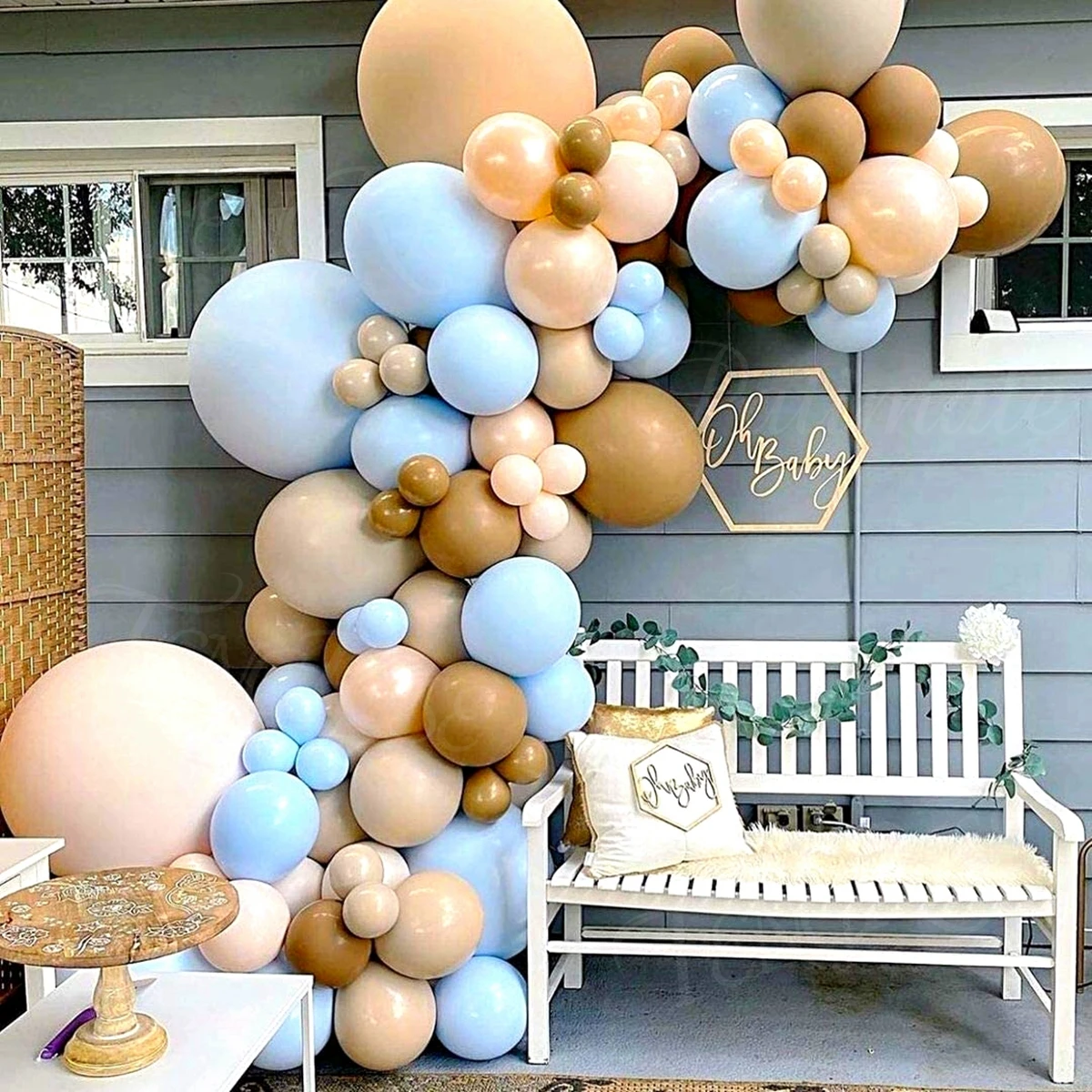 

Blue Coffee Balloon Garland Arch Kit Wedding Birthday Party Decorations Kids Latex Baloon Baby Shower Teddy Bear Theme Ballon