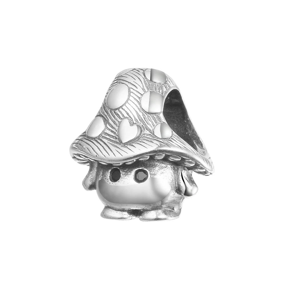 

Woman DIY Beads Cute Mushroom Charm Fits 925 Silver Original Bracelets Beaded Chain Jewelry Making 2021 New Wholesale