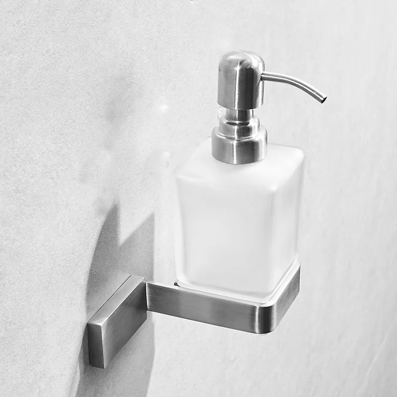 Stainless Steel Bathroom Liquid Soap Dispenser wall-mounted Hand Liquid Soap Dispenser Squeeze Bathroom Accessories