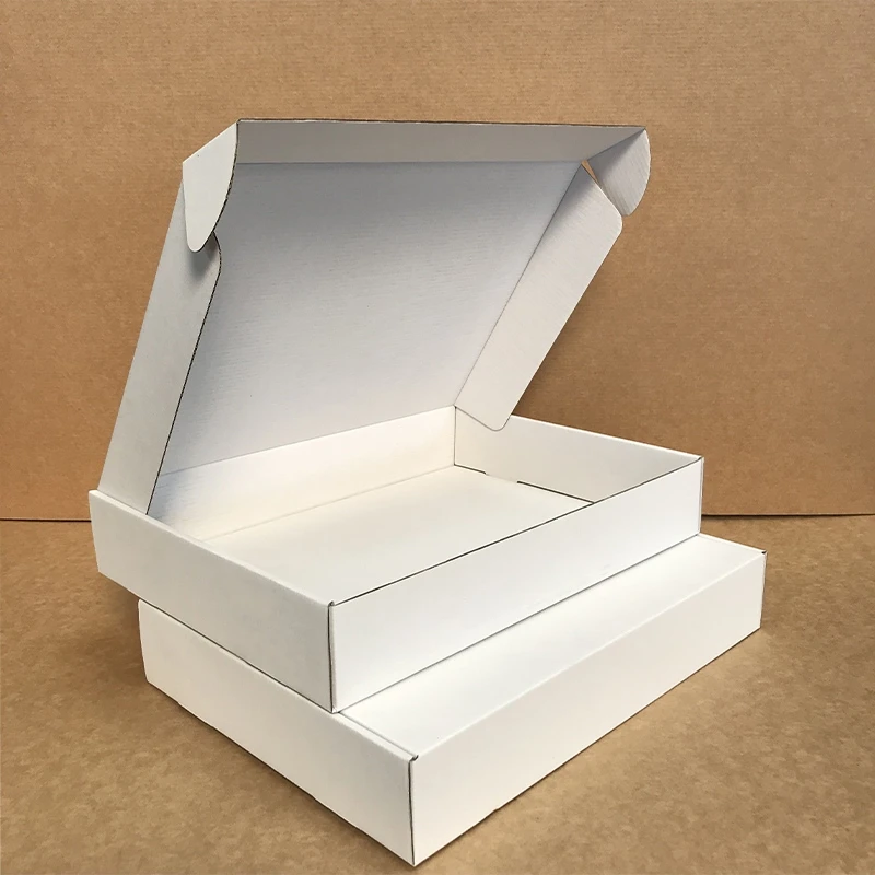 White Gift Box for Festival Party, Corrugated Box, Storage Display Carton, Supports Customized T-shirt Wig Packaging Craft Box