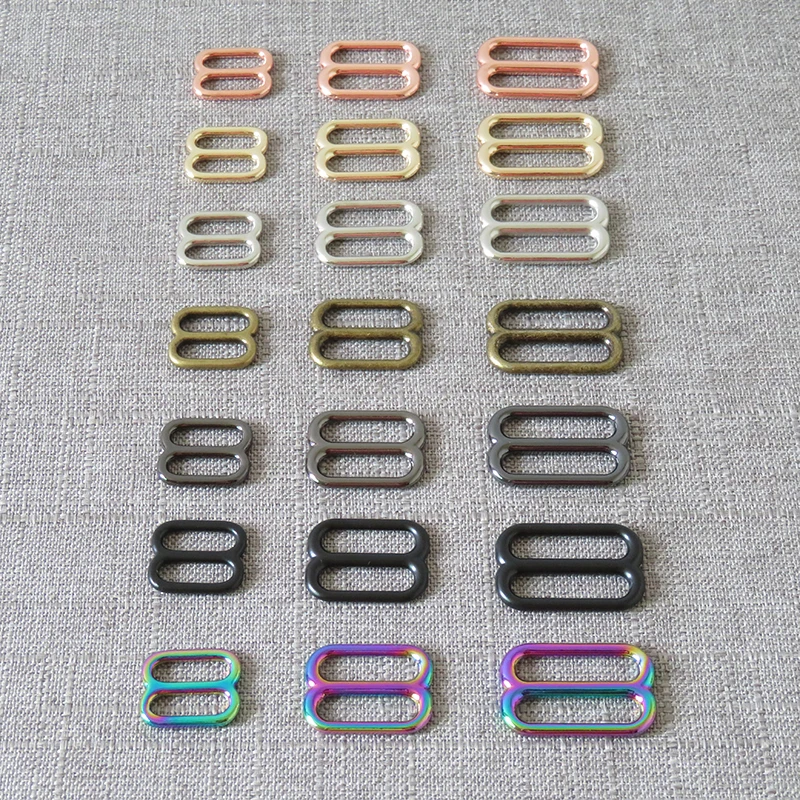 

20 Pcs 15mm 20mm 25mm Metal Belt Buckle Tri-Glide Hardware Slider Adjuster For Bag Dog Cat Collar Straps Pet Sewing Accessories