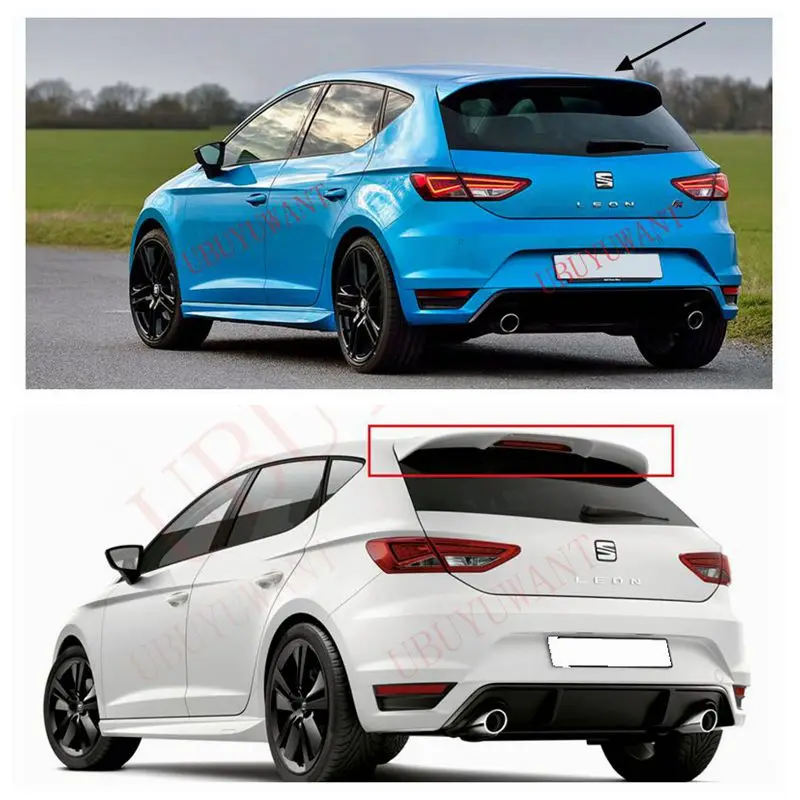 UBUYUWANT High Quality ABS Painted Rear Roof Spoiler For Seat LEON 5F FR MK3 Spoiler 2012-2020 Car Tail Wing For Car Decoration