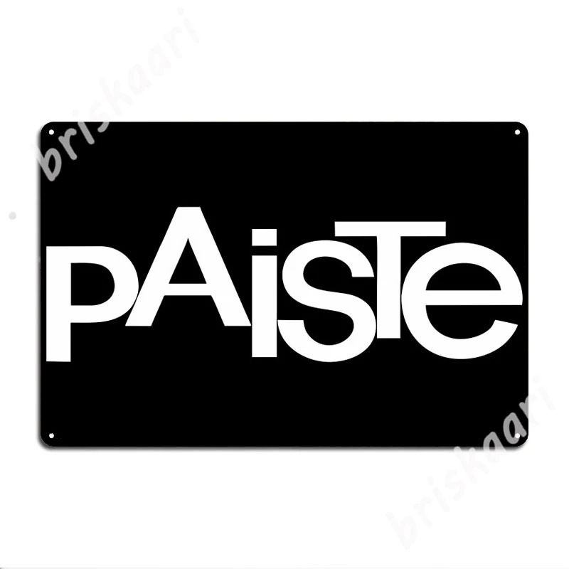 Carteles de Metal con logotipo de paeste blanco, carteles personalizados de cine y cocina