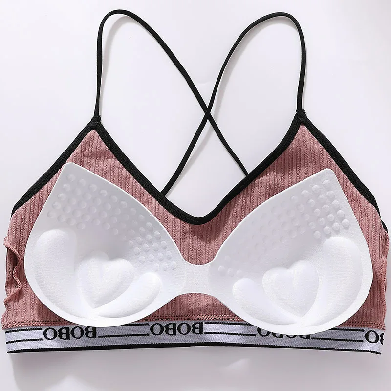 Sports Sling Yoga Sports Bra para Mulheres, Seção Fina, Linda alça traseira, Colete de fundo, Ginásio, Push Up, Corrida, Sutiãs esportivos, Top de tubo, Novo