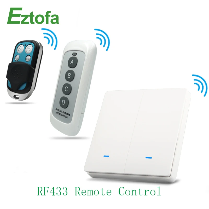 

RF433.92MHz Wall Light Switch Accessories, RF Mini Remote Controller, Wall Light Remote Switch Controller