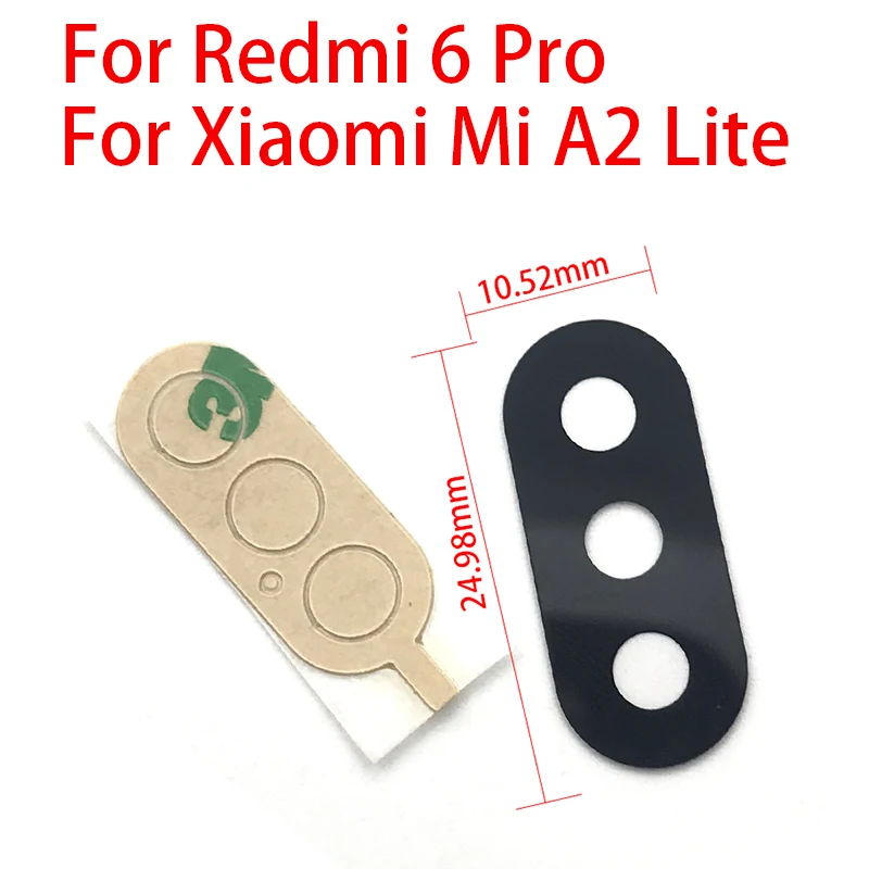 2Pcs/Lot, Rear Back Camera Glass Lens Cover For Xiaomi Mi A3 With Sticker Adhesive For Xiaomi Mi A1 A2 Lite Replacement Parts