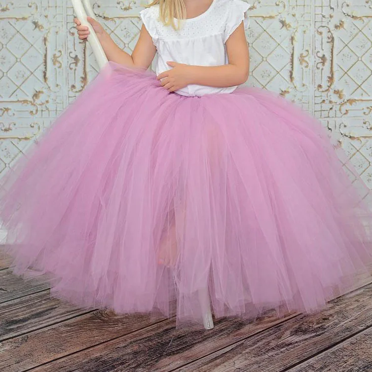 Hot Baby Girls Pastel Long Tutu Skirts Kids Tulle Skirt Pettiskirts Underskirtd Children Birthday Christmas Party Costume Skirts