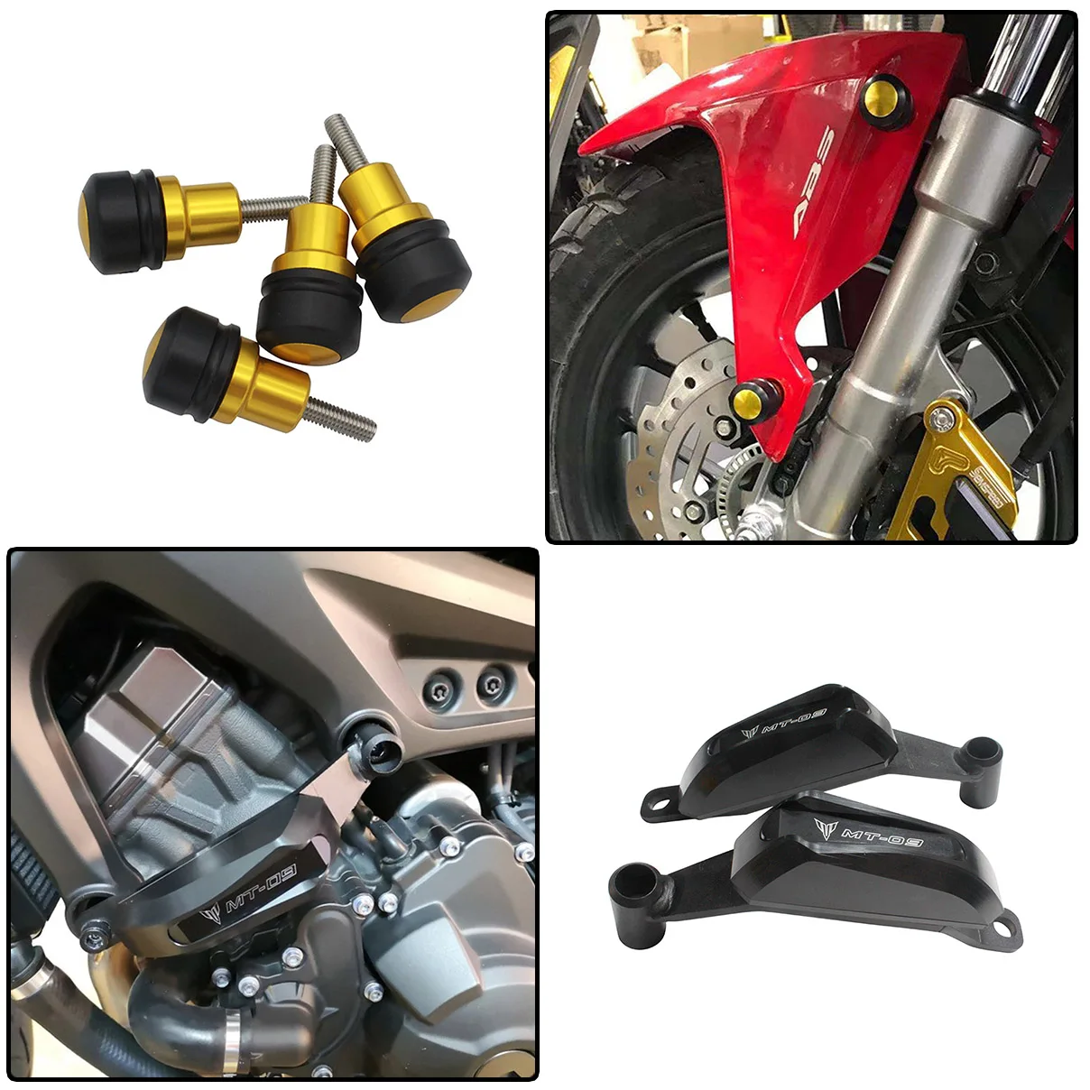 Motorcycle MT-09 FZ-09 Engine Guard Anti Crash Slider Protector 6MM Front Fender Screw Bolts For YAMAHA MT09 MT 09 TRACER 900