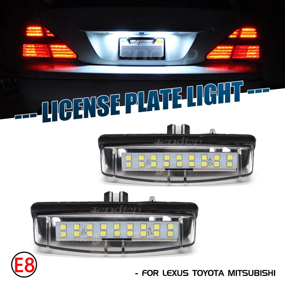 LED Car License Plate Lights For Toyota LEXUS Is200 Is300 1999~2005 Rx300/Rx330/Rx350 License Number Lamp Canbus Error Free