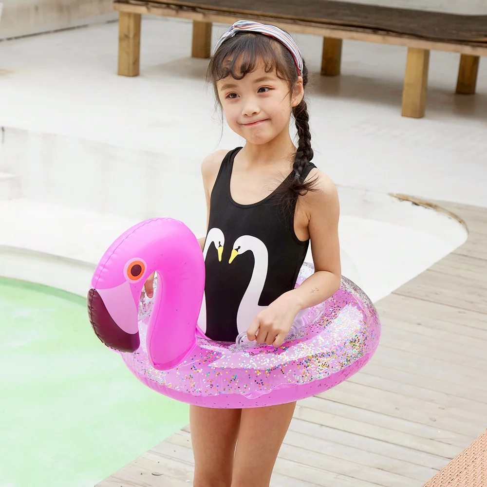 

Handle Safety Inflatable Infant Kids Flamingo Swimming Pool Rings Baby Seat Float Swim Ring Water Toys Swim Circle for Kids