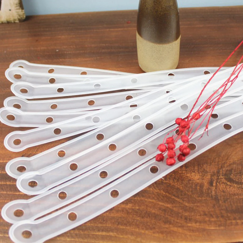 Pack of 10 Plastic Clothing Shop Displays Stable Hanger Connector Strips 14 Holes Suit Connecting Supplies