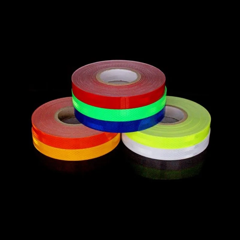 2.5CM Width PET Super Reflective Car Automobile Contour Crash Strip Decoratiive Self-adhesive Tape Road Traffic Warning Sign