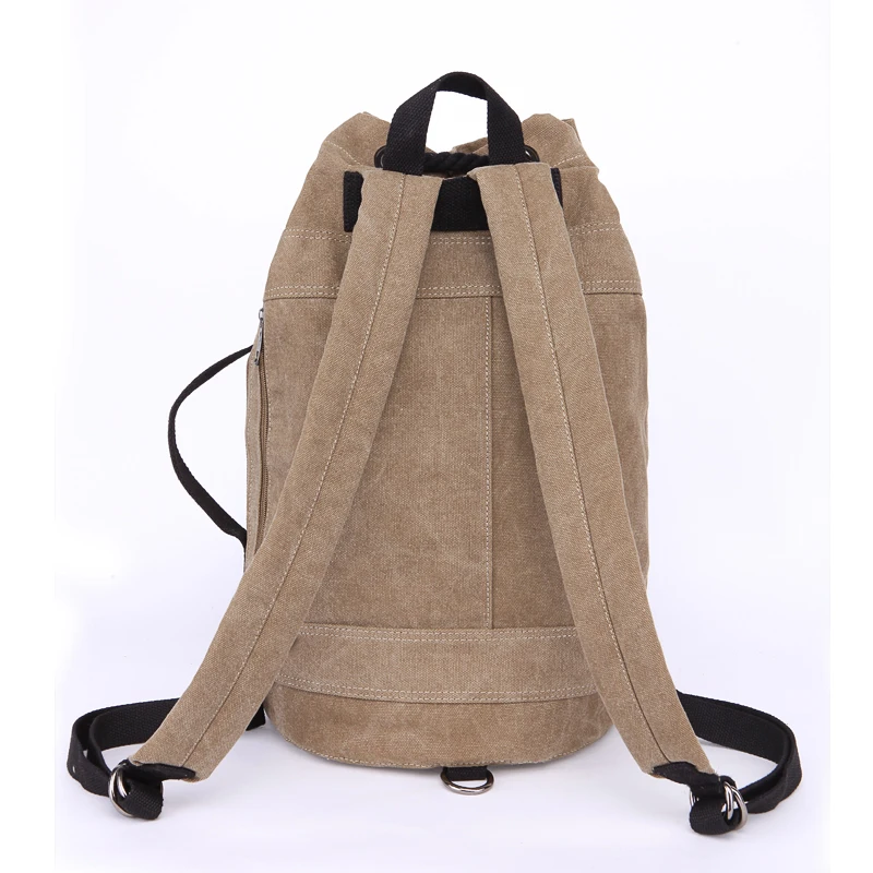 Imagem -04 - Scione-unisex Canvas Drawstring Mochila Casual Rucksack Tamanhos Diferentes Balde Viagens Bagagem Homens Laptop