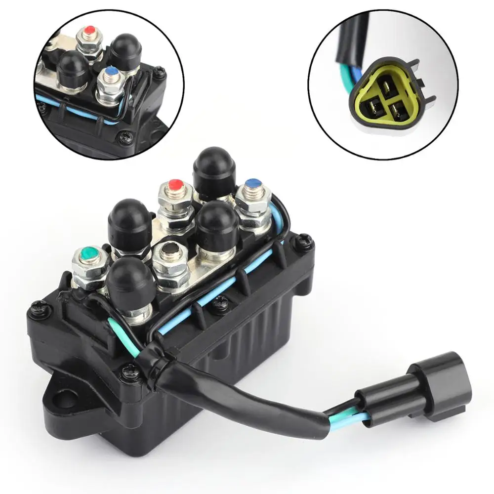 

3-контактное реле Areyourshop в сборе для подвесного мотора Yamaha, 4-тактный двигатель F25 40 50 60 75 90 HP 61A-81950-01 61A-81950-00 VX250C