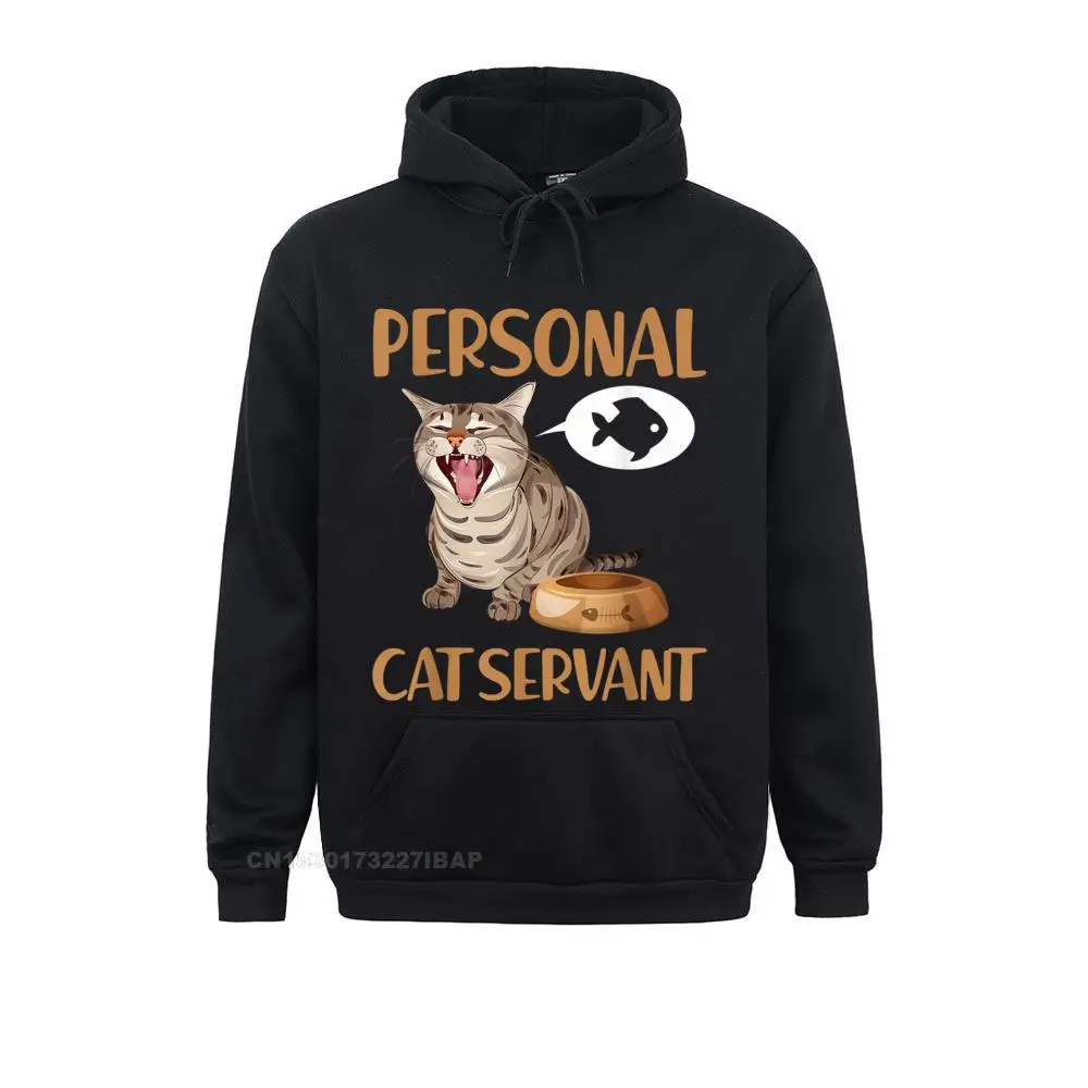 

Personal Cat Servant Funny Cat Lover Gift Tees Hoodies 2021 Newest Personalized Long Sleeve Youth Sweatshirts Printed On Clothes