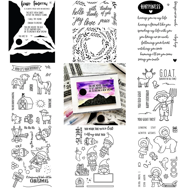 

Clear Transparent Stamps Snowman Santa Claus Boys And Girls Goat Sheep Cow Clouds Star Moon Earth Sun Basic Words Sentences 2020