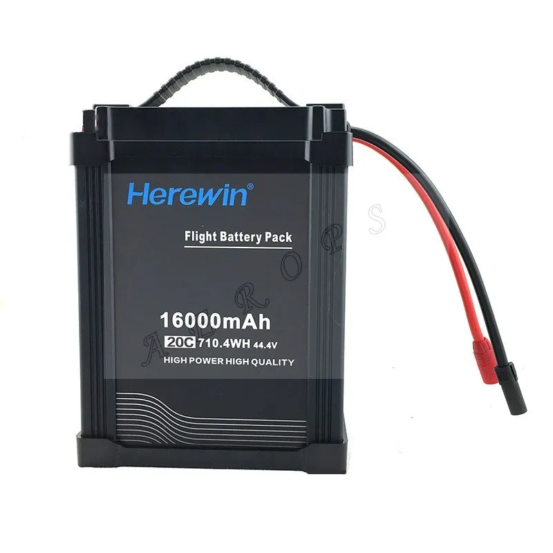 Aerops Herewin 44.4V 12S 16000mAh 22000mah 20C Lithium Polymer Rechargeable Battery Lipo Battery for Agriculture Spray