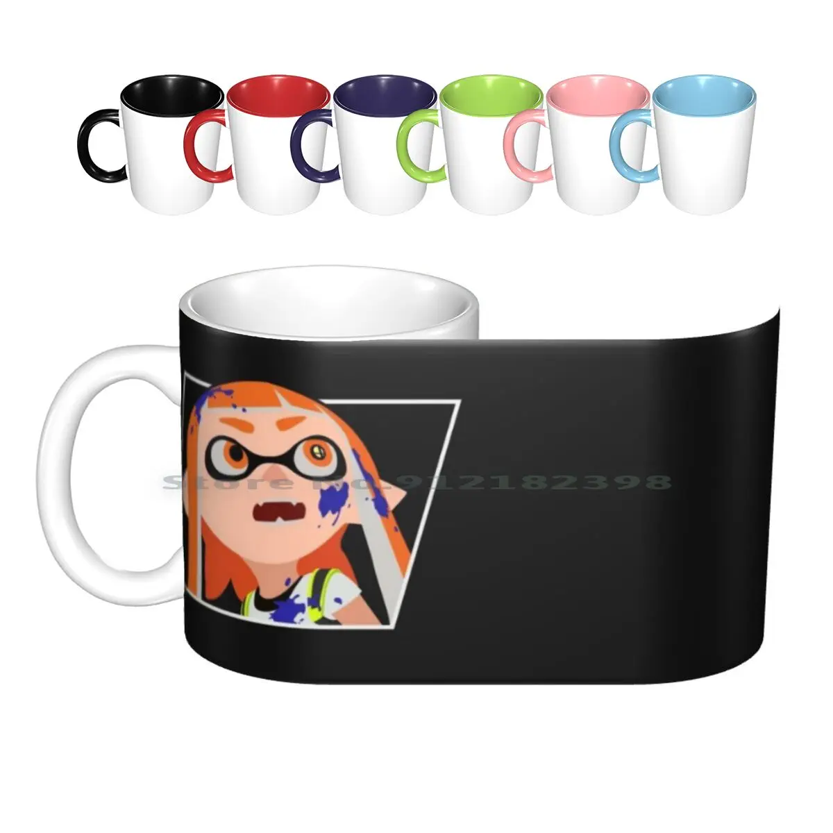 Smash Bros. Ultimate-Inkling ( No Text ) Ceramic Mugs Coffee Cups Milk Tea Mug Smash Bros Super Smash Bros Inkling Splatoon