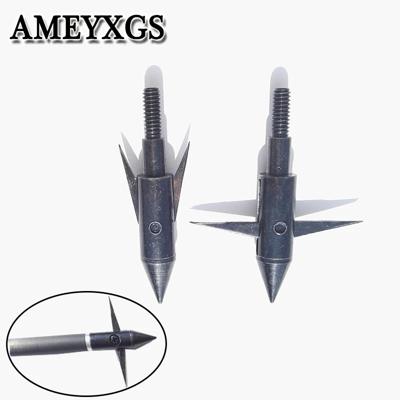 

6/12/24Pcs 140 GrainArchery Bowfishing Arrowheads Tips Broadheads Point Bow Fish Barbed Gig Outdoor Hunting Shooting Accessories