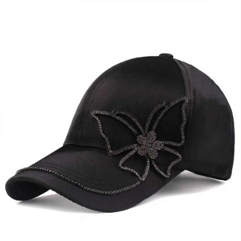YLWHJ 2020 New Fashion Black Butterfly Baseball Cap Girls and