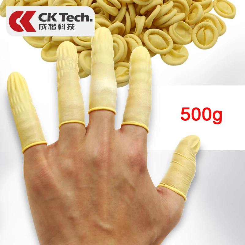 CK Tech.Disposable Anti-slip Rubber Latex Finger Coats Extension Gloves Practical Off Eyelash Extension Tool 900pcs/bag