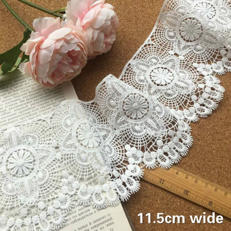 Soft Beige Water Soluble Embroidery Eyelash Lace Fabric Diy Handmade Dress Wedding Accessories Skirt Mosaic Material Dentelle