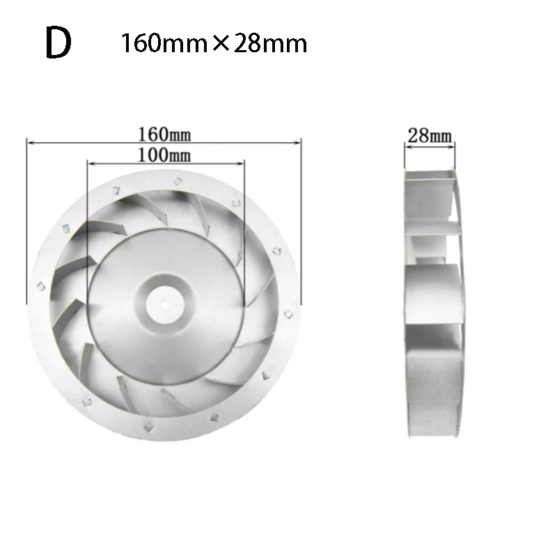 Girante centrifuga a palette pale del motore ventola albero della girante ventilatore in alluminio ventilatore ruota a lama piccola Multivane 120