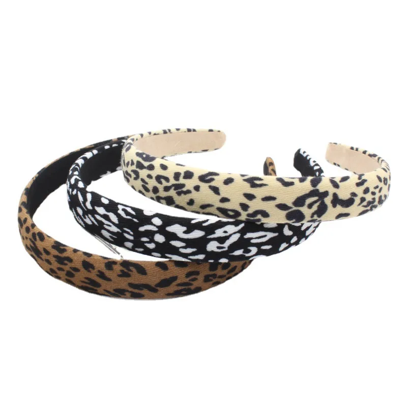 New Style Leopard Grain Hair Band Girl Goes Out Fashionable and Sweet Hair Accessories Female Face Hair Card Headwear