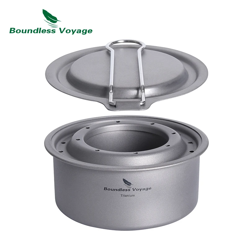 Boundless Voyage Camping Alcohol Stove Ultralight Titanium Wood Burning Stove Outdoor Multi-Fuels Mini Stove Ti2011C-13C