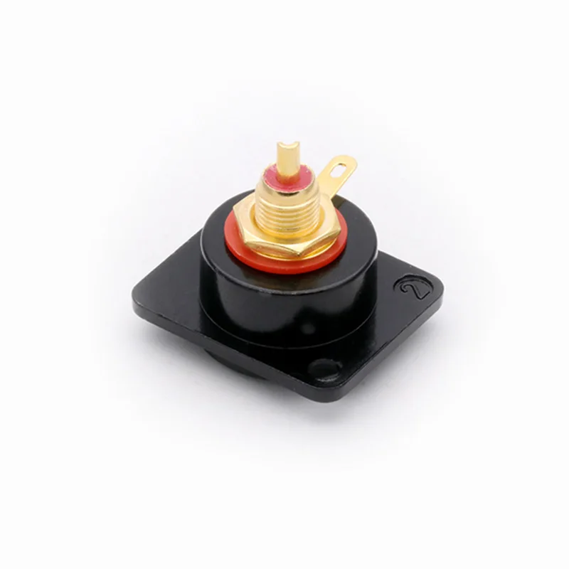 1pc D Type RCA Female Panel Mount Chassis Soldering Jack Socket Speaker Terminal Wire Connector Zinc Alloy image 4