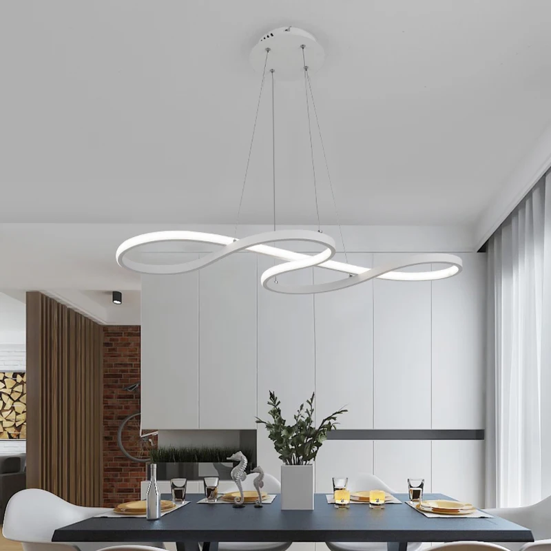 Modern Pendant Chandelier For Office Dining Room Kitchen Aluminum Lustre Nordic Living Room Chandelier Lighting Fixtures