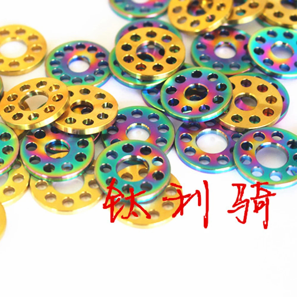 M6 M8 20mm  Diameter 2mm Thickness Flat Washer GR5 Titanium Alloy For Motorcycle Bolt Screw Spacer DIY