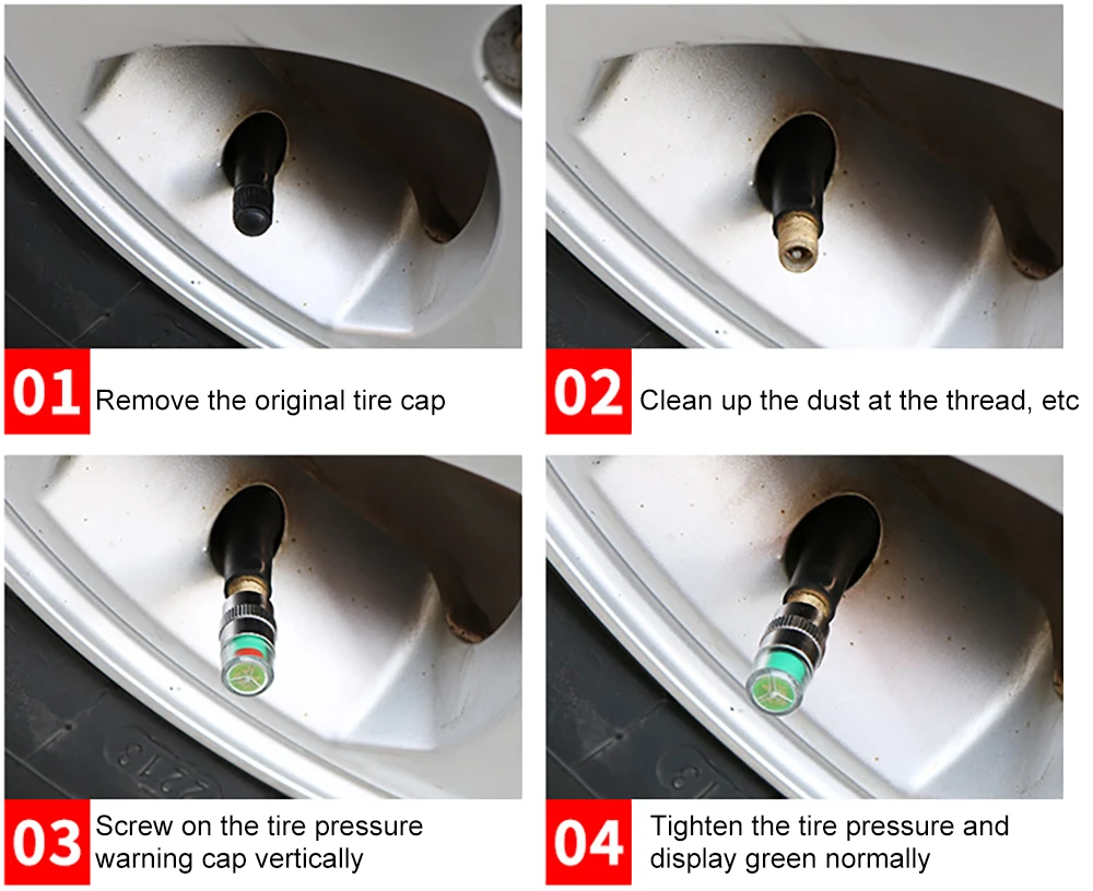 4 шт., индикатор давления в шинах автомобиля