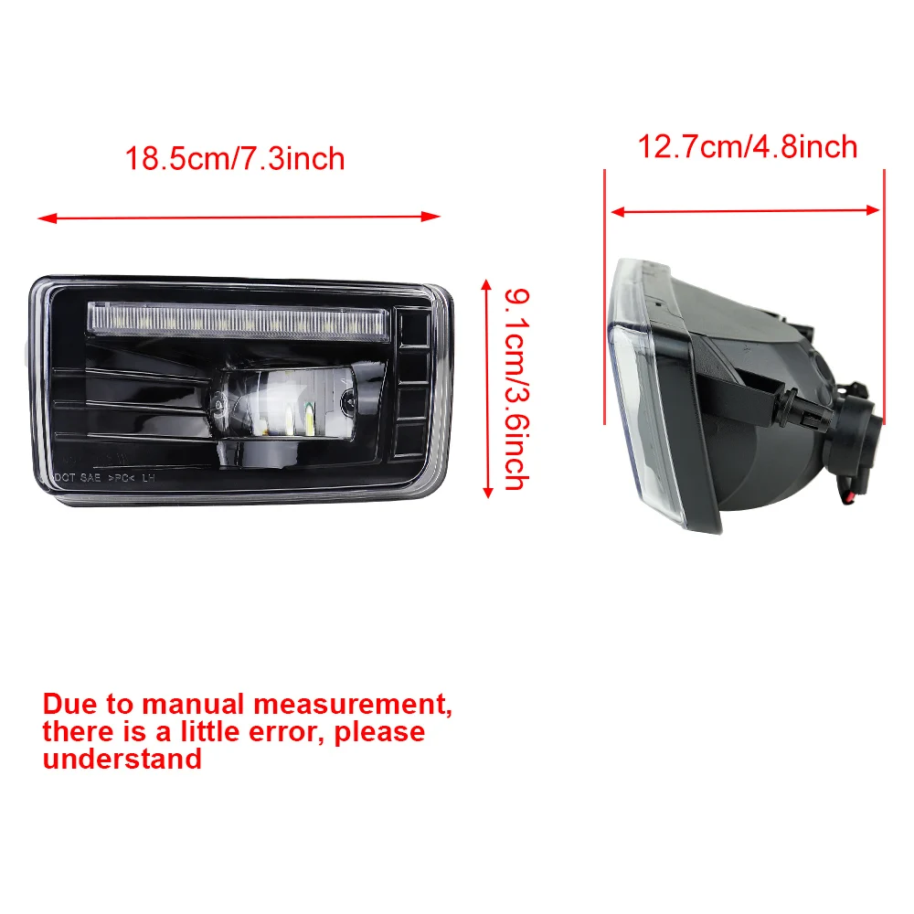 쉐보레 실베라도 1500, 2500HD, 3500HD, 2007-2014, 아발란치 2007-2011 용, DRL 포함 LED 안개등, 오프로드 패키지 전용