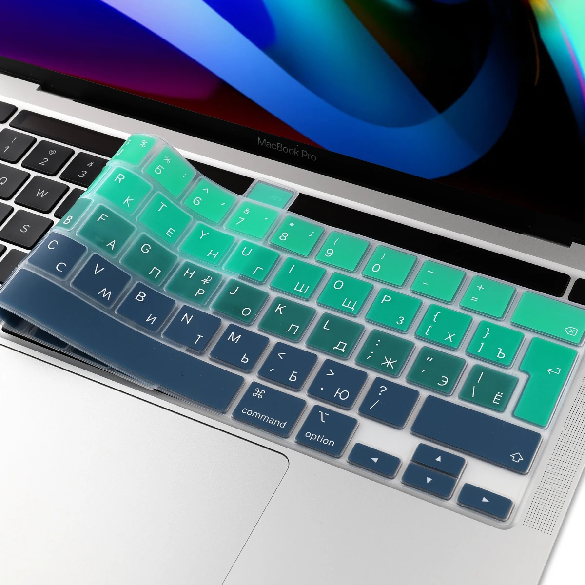 EU Russian Keyboard Cover Silicone Skin for New MacBook Pro 13 16 2020 A2141 A2289 A2338 M1 with Touch bar