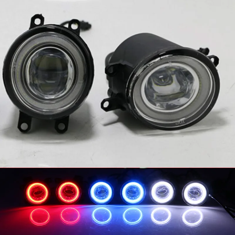 

2PCS For TOYOTA LEVIN Corolla YARiS Verso Highlander Camry REIZ Vios Car LED Fog Light Angel Eye Daytime Running Light White