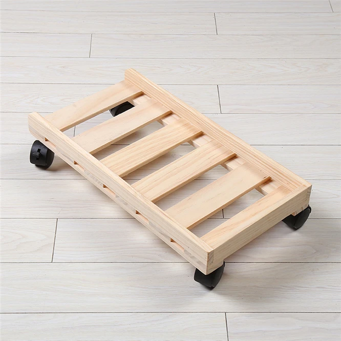 10PCS Mobile Adjustable Computer Tower Holder Wooden Computer CPU Stand Cart with Wheels Stand For PC Computer Cases