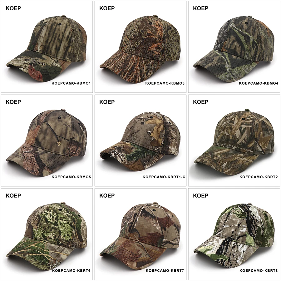 KOEP 2019 New Camo Baseball Cap Fishing Caps Men Outdoor Hunting Camouflage Jungle Hat Airsoft Tactical Hiking Casquette Hats