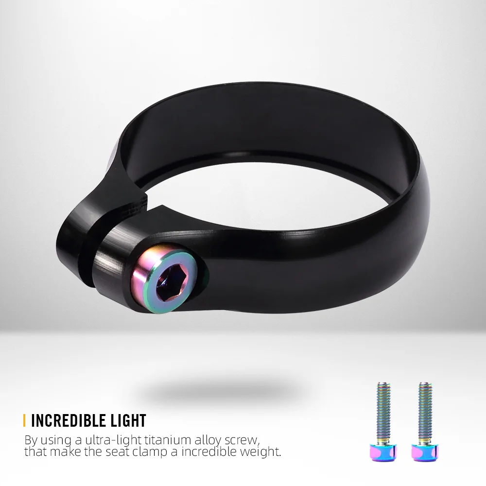 Super Light Titanium Bicycle Seat Post Clamp CNC Alloy Saddle for 27.2/30.8/31.6mm Bike Seatpost
