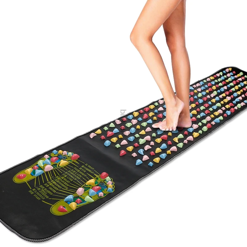 the product sell like hot cakes Foot massage mat the road of health A foot massager Color stone massage blanket