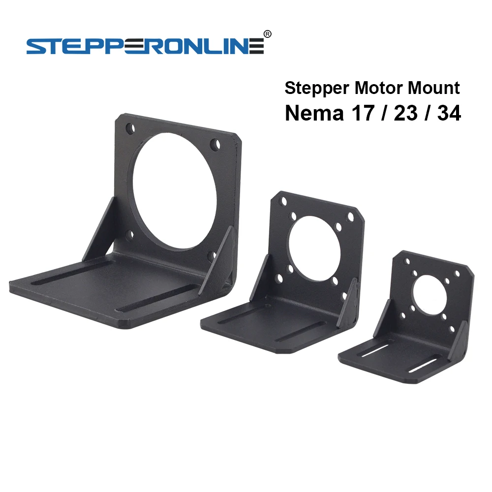 STEPPERONLINE Nema 17/23/34 Stepper Motor Mounting Bracket L Support Alloy Steel Stepping Motor Holder